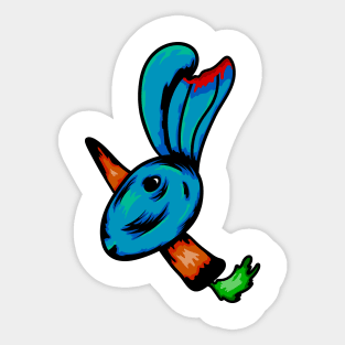 bad rabbit head Sticker